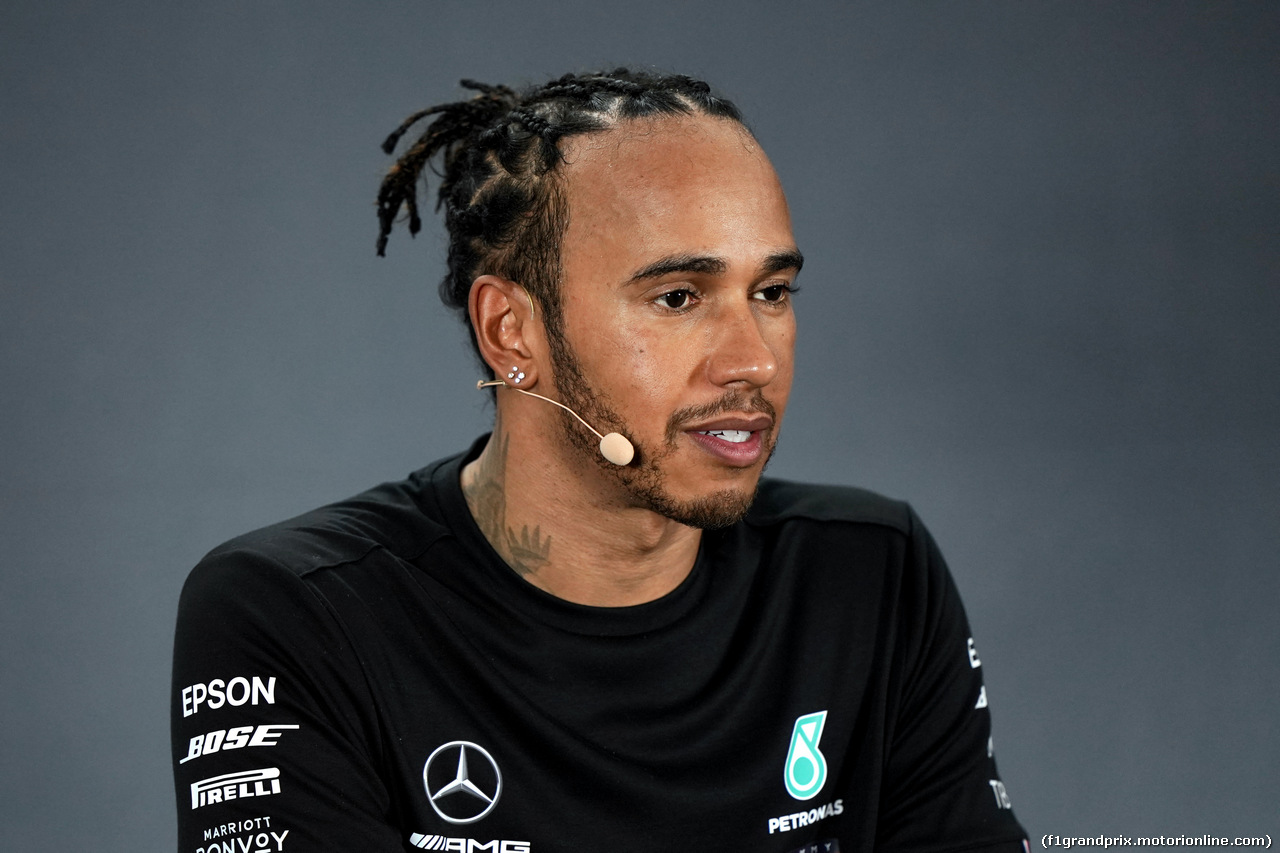 GP ABU DHABI, Lewis Hamilton (GBR) Mercedes AMG F1 in the post qualifying FIA Press Conference.
30.11.2019.