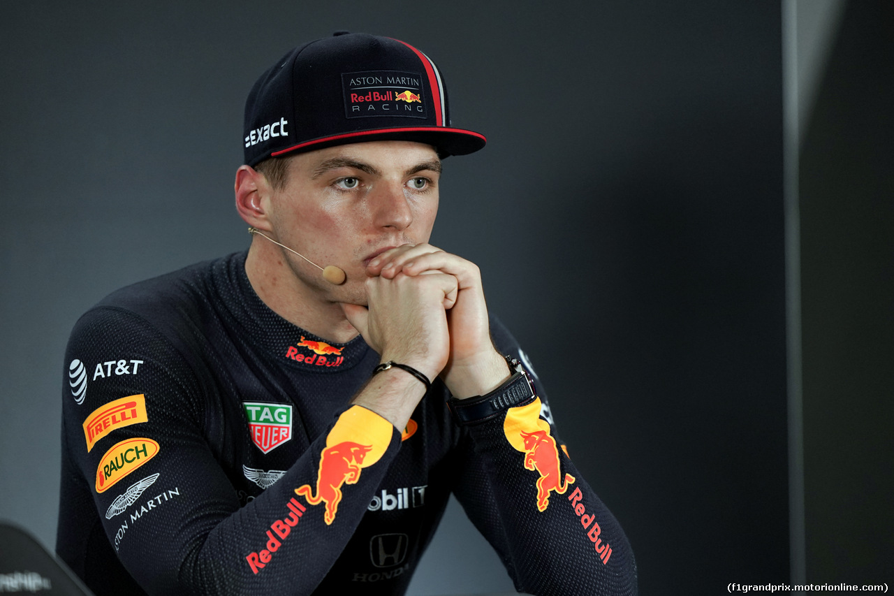 GP ABU DHABI, Max Verstappen (NLD) Red Bull Racing in the post qualifying FIA Press Conference.
30.11.2019.