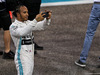GP ABU DHABI, Lewis Hamilton (GBR) Mercedes AMG F1 celebrates his pole position in qualifying parc ferme.
30.11.2019.