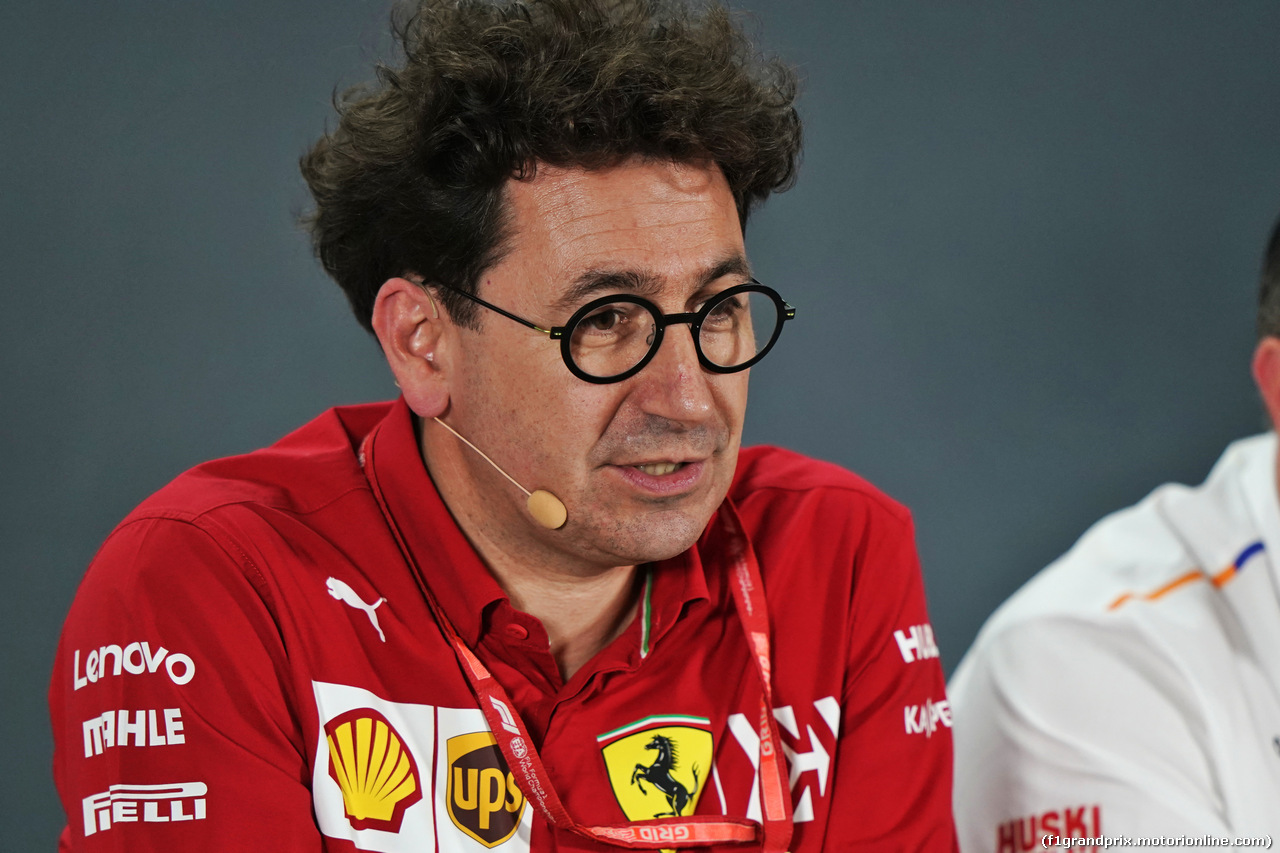 GP ABU DHABI, Mattia Binotto (ITA) Ferrari Team Principal in the FIA Press Conference.                               
29.11.2019.