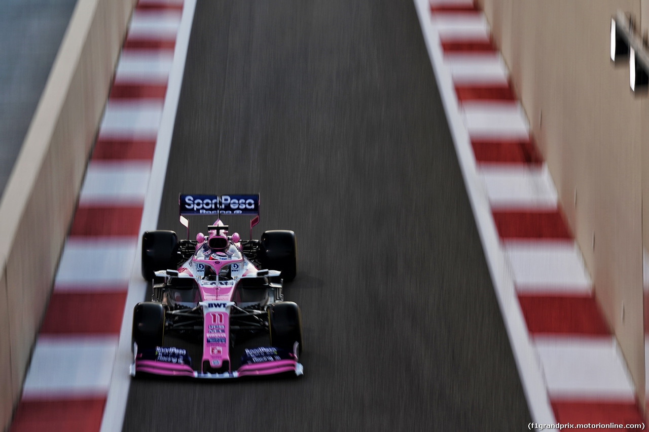 GP ABU DHABI, Sergio Perez (MEX) Racing Point F1 Team RP19.                               
29.11.2019.