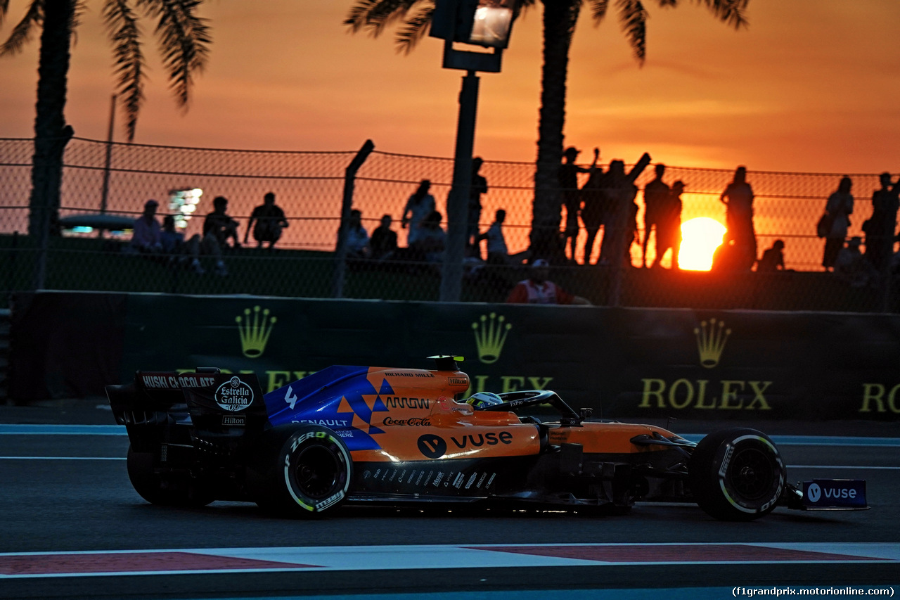 GP ABU DHABI, Lando Norris (GBR) McLaren MCL34.
29.11.2019.