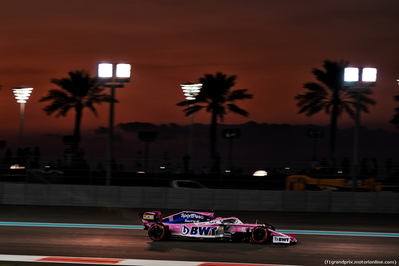 GP ABU DHABI, Sergio Perez (MEX) Racing Point F1 Team RP19.                               
29.11.2019.