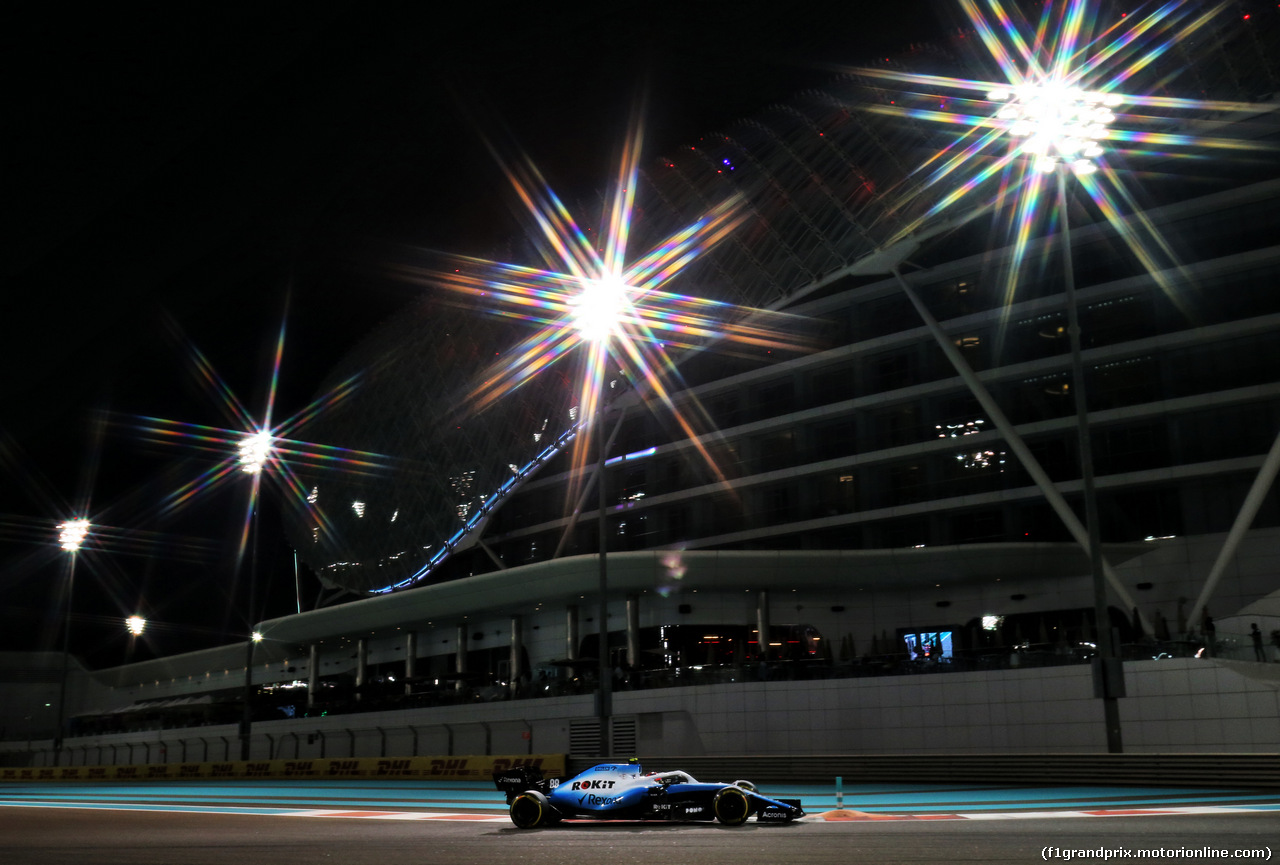 GP ABU DHABI, Robert Kubica (POL) Williams Racing FW42.
29.11.2019.