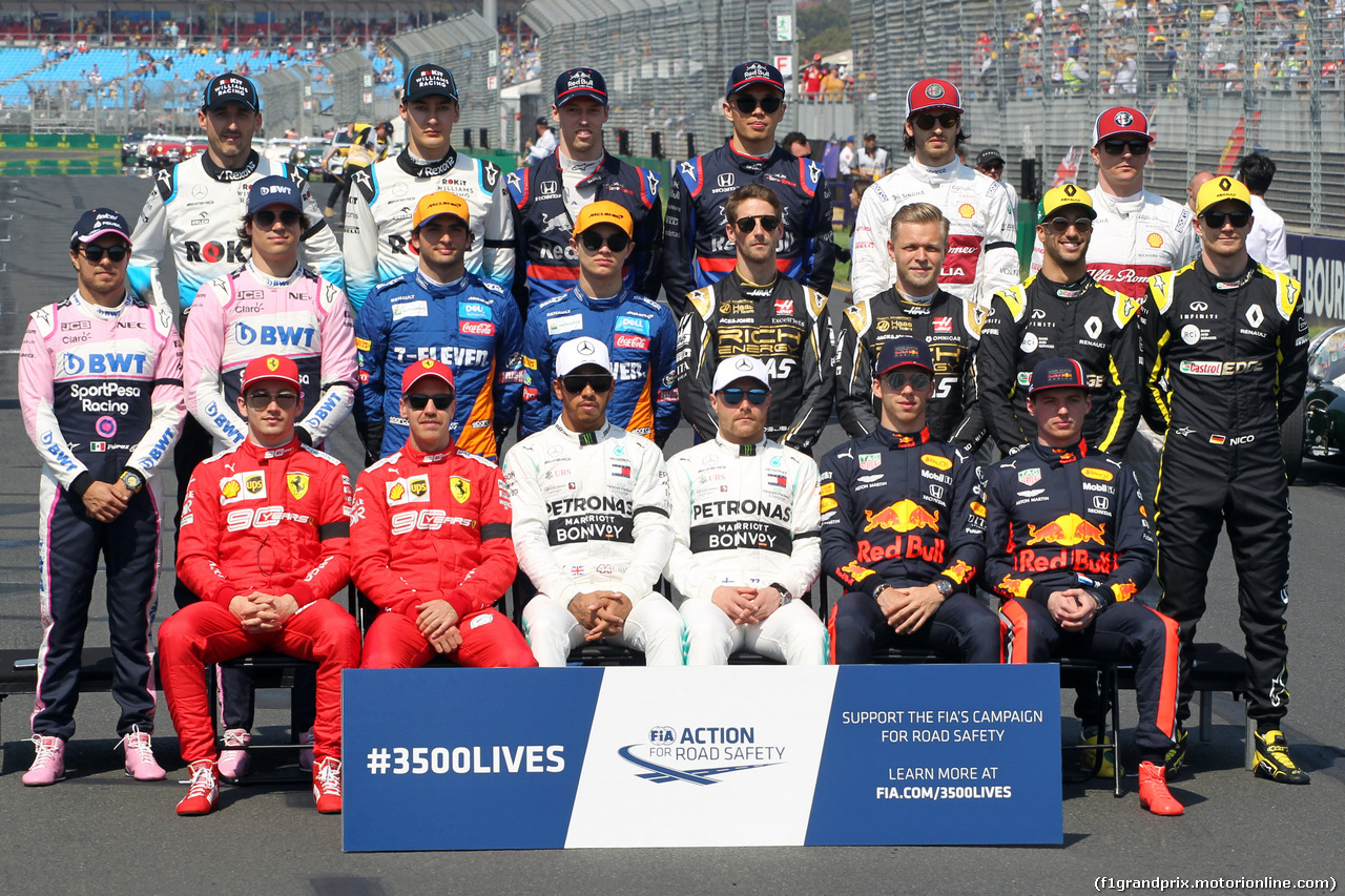 GP AUSTRALIA, 17.03.2019- All the 2019 f1 Driver taking part at Australian GP