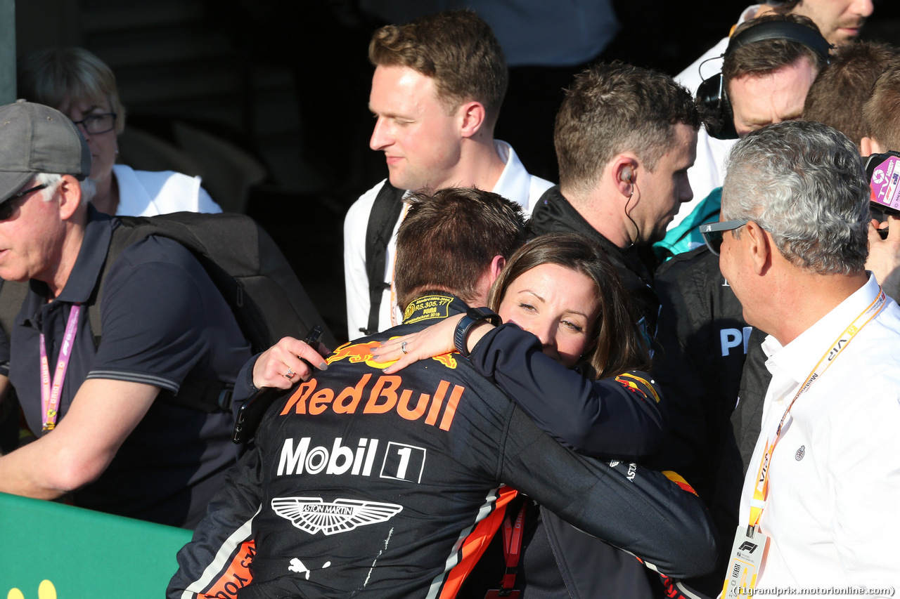 GP AUSTRALIA, 17.03.2019- Festeggiamenti in parc fermee, Max Verstappen (NED) Red Bull Racing RB15