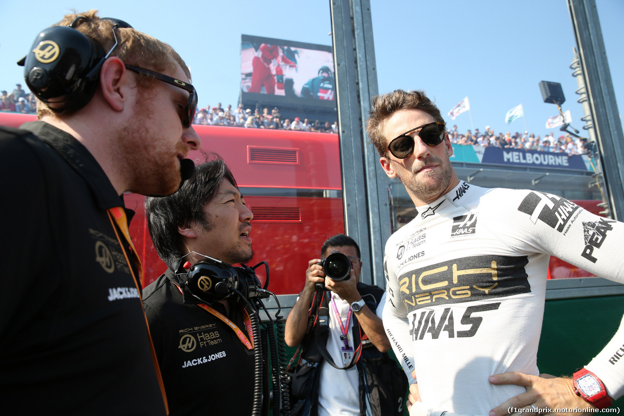 GP AUSTRALIA, 17.03.2019- grid, Romain Grosjean (FRA) Haas F1 Team VF-19