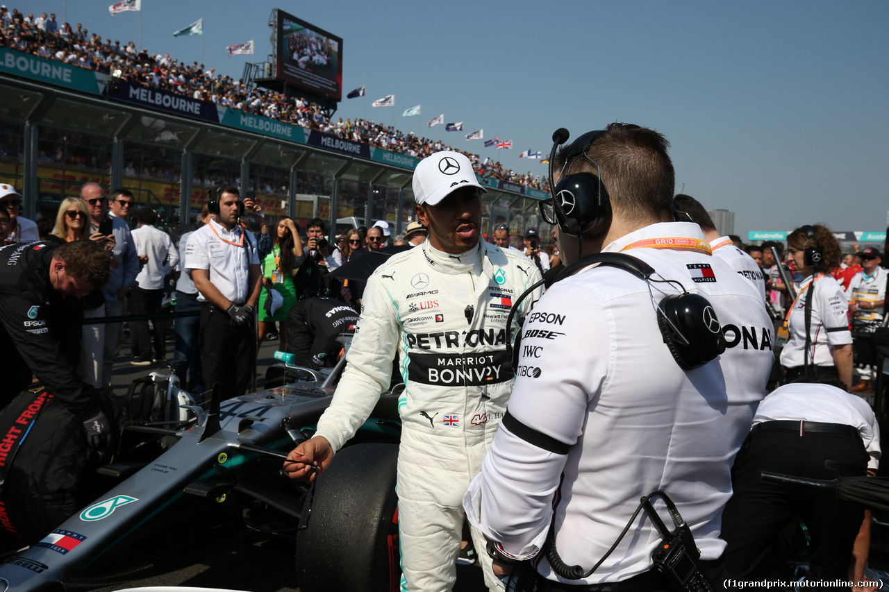 GP AUSTRALIA, 17.03.2019- grid, Lewis Hamilton (GBR) Mercedes AMG F1 W10 EQ Power