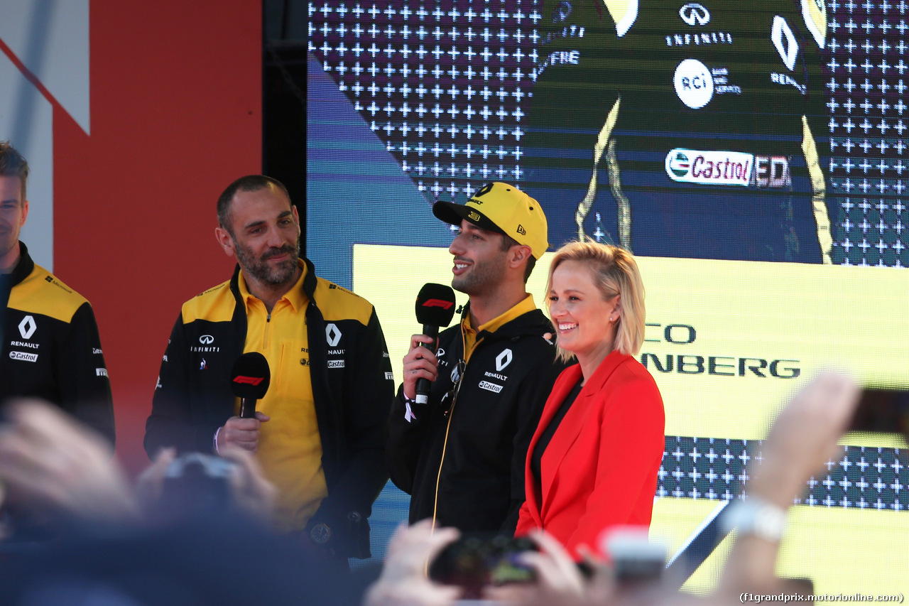 GP AUSTRALIA, 13.03.2019 - Season Launche Event  in Melbourne, L to R Cyril Abiteboul (FRA) Renault Sport F1 Managing Director  and