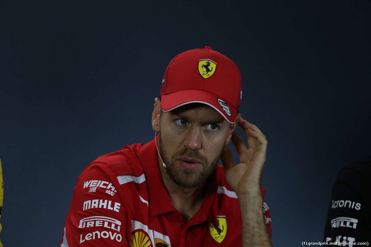 GP AUSTRALIA, 14.03.2019- Official Fia press conference,  Sebastian Vettel (GER) Ferrari SF90