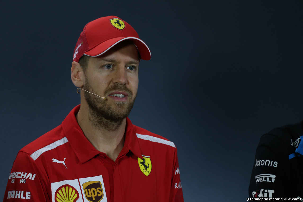 GP AUSTRALIA, 14.03.2019- Official Fia press conference,  Sebastian Vettel (GER) Ferrari SF90