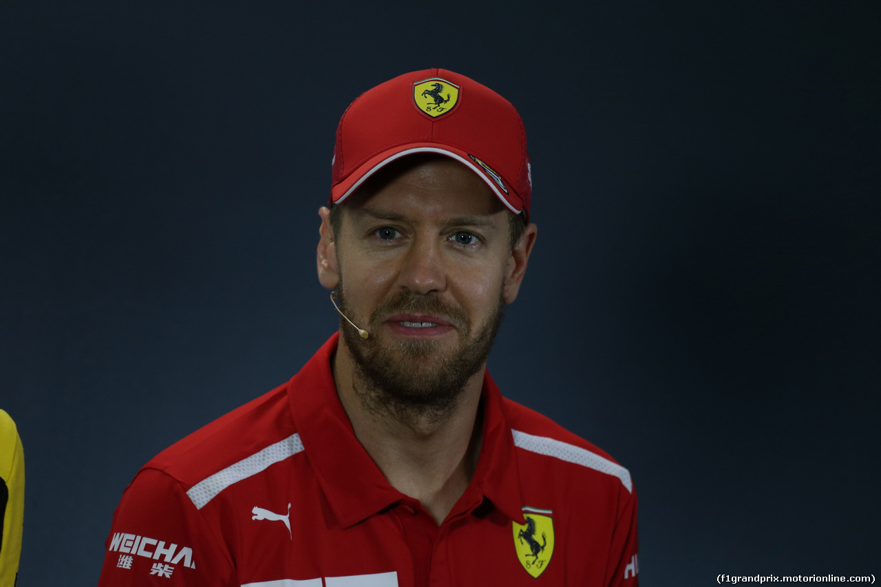 GP AUSTRALIA, 14.03.2019- Official Fia press conference,  Sebastian Vettel (GER) Ferrari SF90