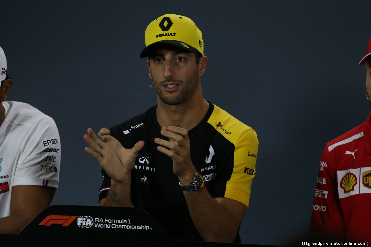 GP AUSTRALIA, 14.03.2019- Official Fia press conference,  Daniel Ricciardo (AUS) Renault Sport F1 Team RS19