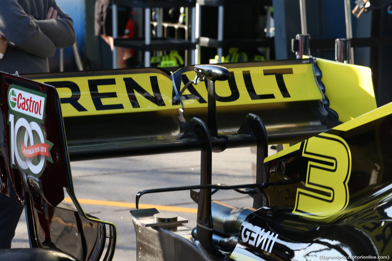 GP AUSTRALIA, 14.03.2019- Renault Sport F1 Team RS19 Rear Wing