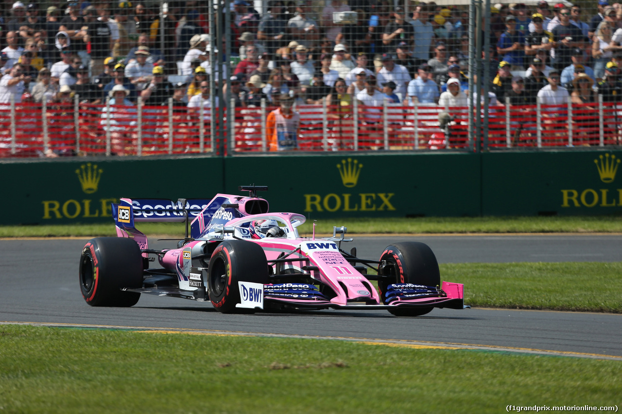 GP AUSTRALIA, 16.03.2019- Prove Libere 3, Sergio Perez (MEX) Racing Point F1 RP19