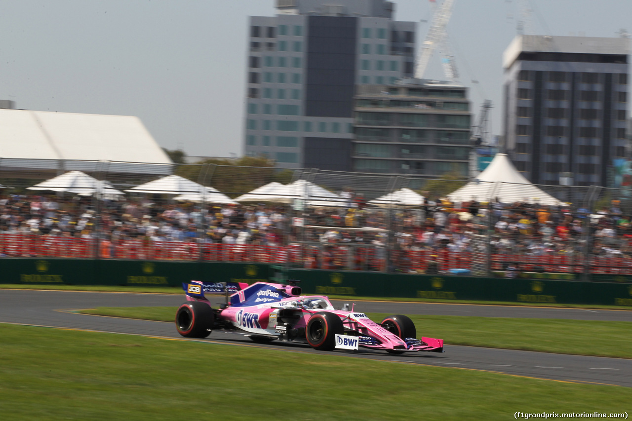 GP AUSTRALIA, 16.03.2019- Prove Libere 3, Sergio Perez (MEX) Racing Point F1 RP19