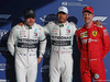 GP AUSTRALIA, 16.03.2019- Qualifiche celebration: Pole Position Lewis Hamilton (GBR) Mercedes AMG F1 W10 EQ Power, 2nd place Valtteri Bottas (FIN) Mercedes AMG F1 W10 EQ Power e 3rd place Sebastian Vettel (GER) Ferrari SF90