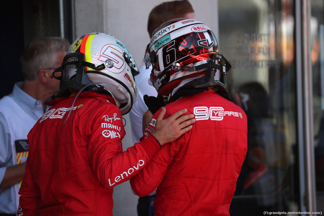 GP AUSTRIA, 30.06.2019 - Gara, Sebastian Vettel (GER) Ferrari SF90 e Charles Leclerc (MON) Ferrari SF90