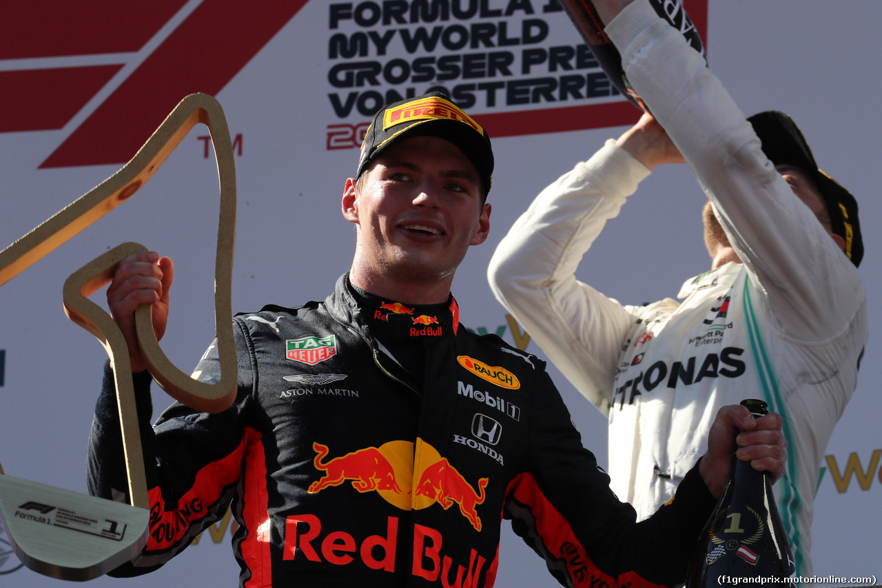 GP AUSTRIA, 30.06.2019 - Gara, Max Verstappen (NED) Red Bull Racing RB15 vincitore