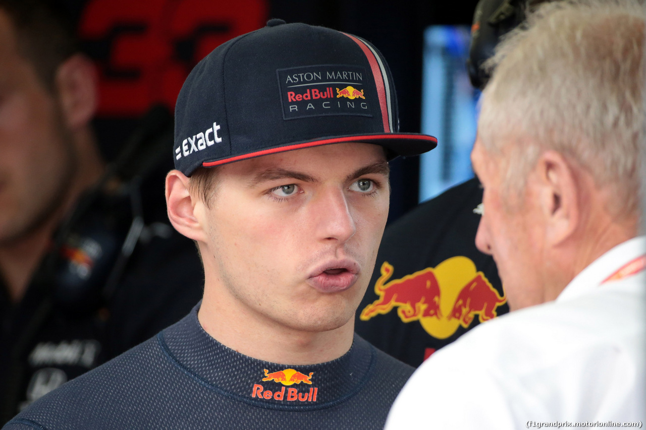 GP AUSTRIA, 28.06.2019 - Prove Libere 2, Max Verstappen (NED) Red Bull Racing RB15 e Helmut Marko (AUT), Red Bull Racing, Red Bull Advisor
