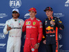 GP AUSTRIA, 29.06.2019 - Qualifiche, 2nd place Lewis Hamilton (GBR) Mercedes AMG F1 W10, Charles Leclerc (MON) Ferrari SF90 pole position e 3rd place Max Verstappen (NED) Red Bull Racing RB15