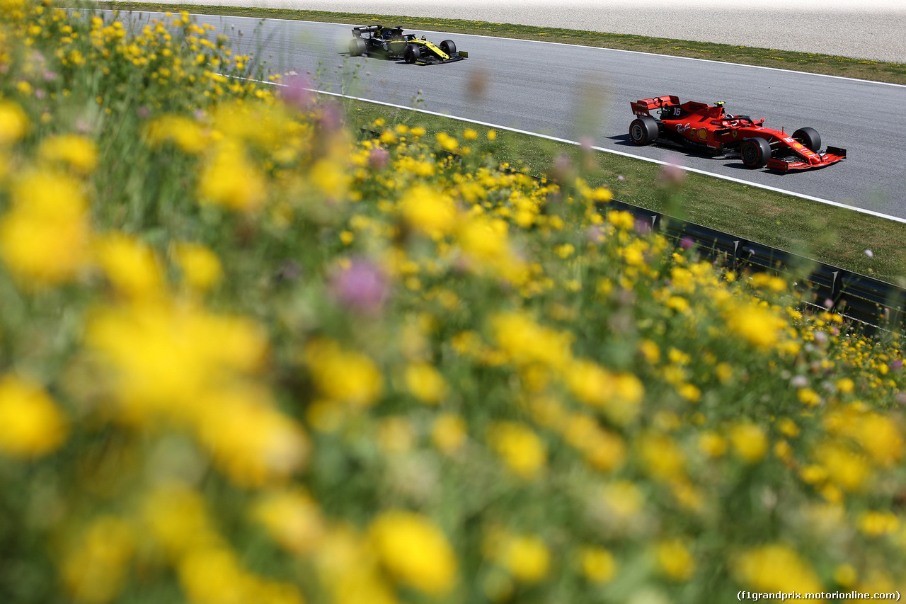 GP AUSTRIA, 28.06.2019 - Prove Libere 2, Daniel Ricciardo (AUS) Renault Sport F1 Team RS19 e Charles Leclerc (MON) Ferrari SF90