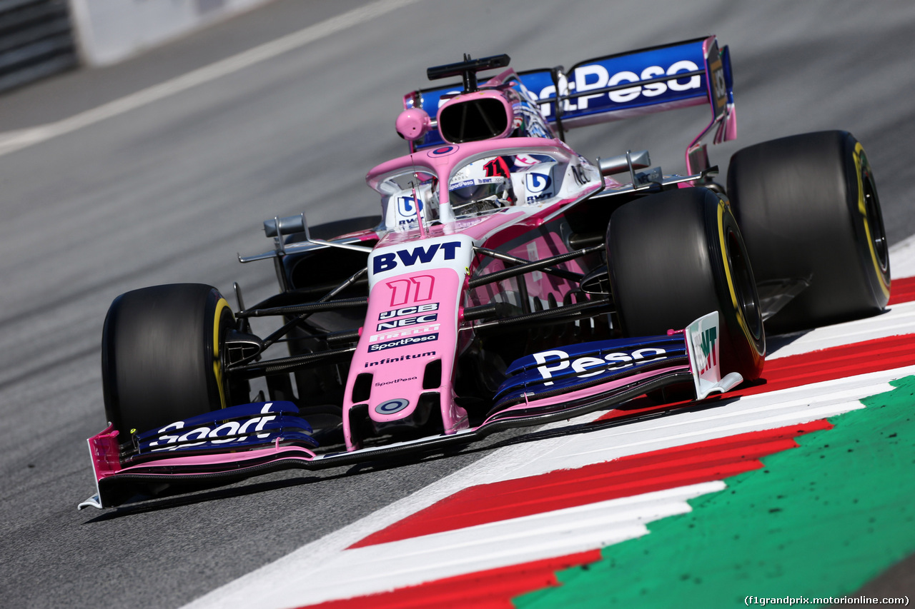 GP AUSTRIA, 28.06.2019 - Prove Libere 2, Sergio Perez (MEX) Racing Point F1 Team RP19