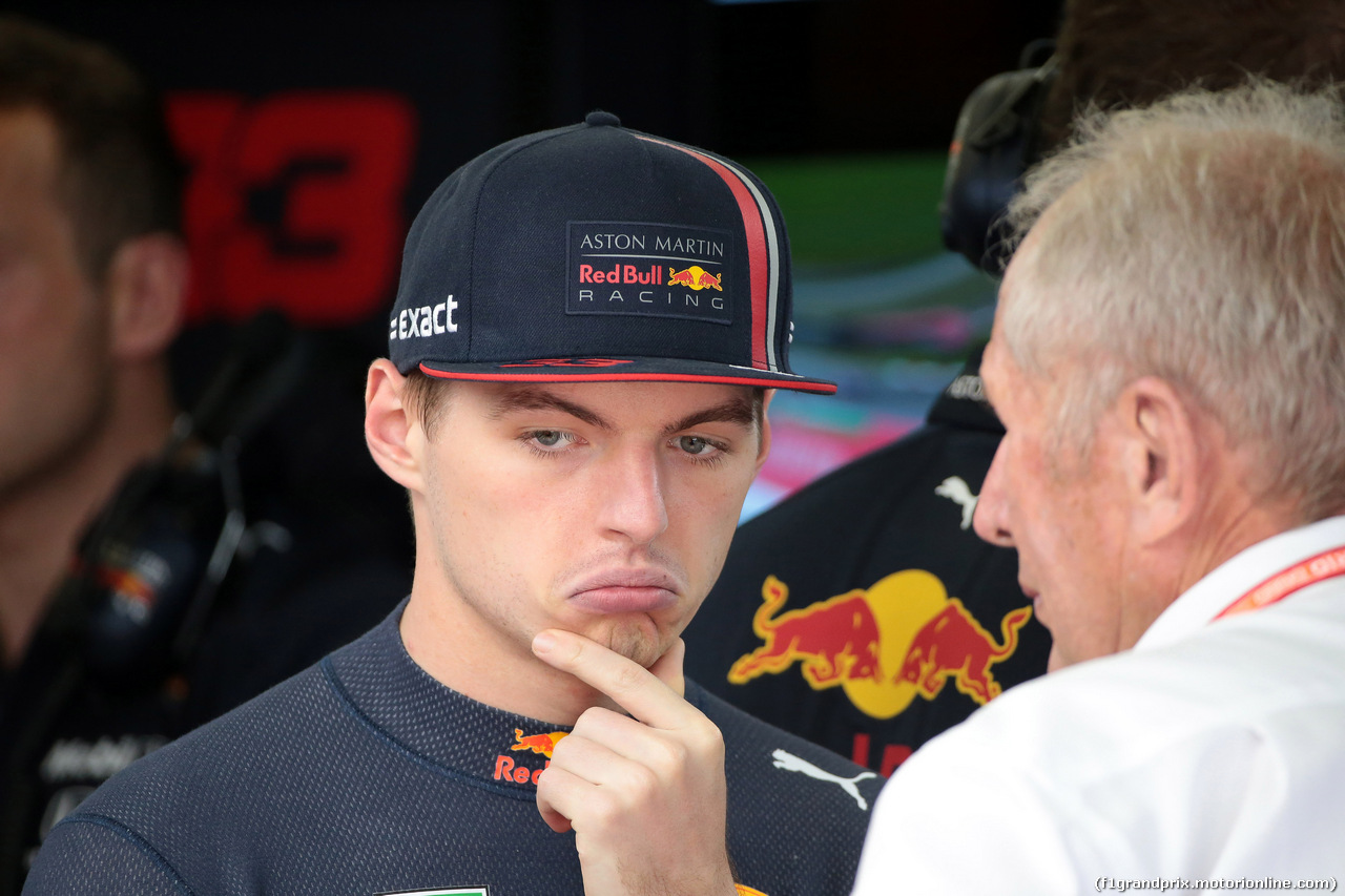 GP AUSTRIA, 28.06.2019 - Prove Libere 2, Max Verstappen (NED) Red Bull Racing RB15 e Helmut Marko (AUT), Red Bull Racing, Red Bull Advisor