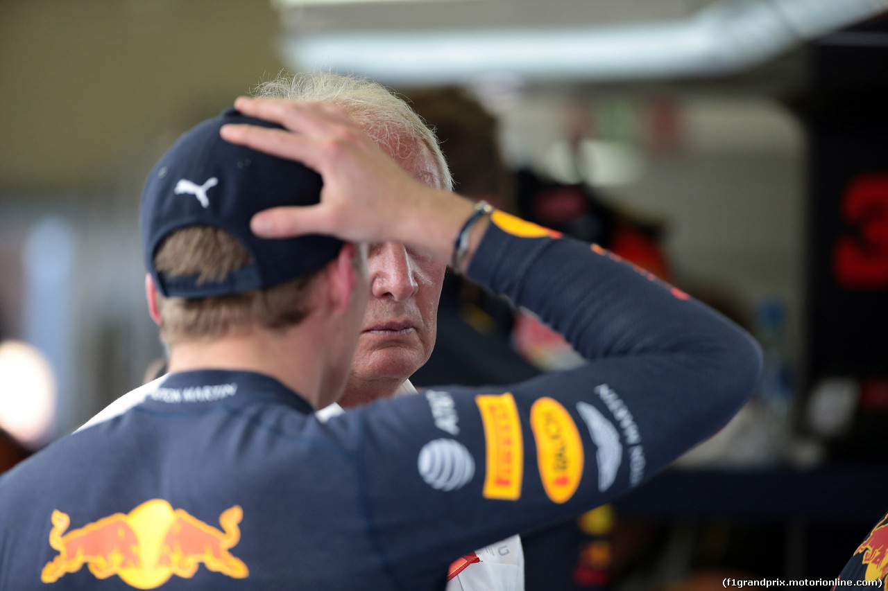 GP AUSTRIA, 28.06.2019 - Prove Libere 2, Max Verstappen (NED) Red Bull Racing RB15 e Helmut Marko (AUT), Red Bull Racing, Red Bull Advisor