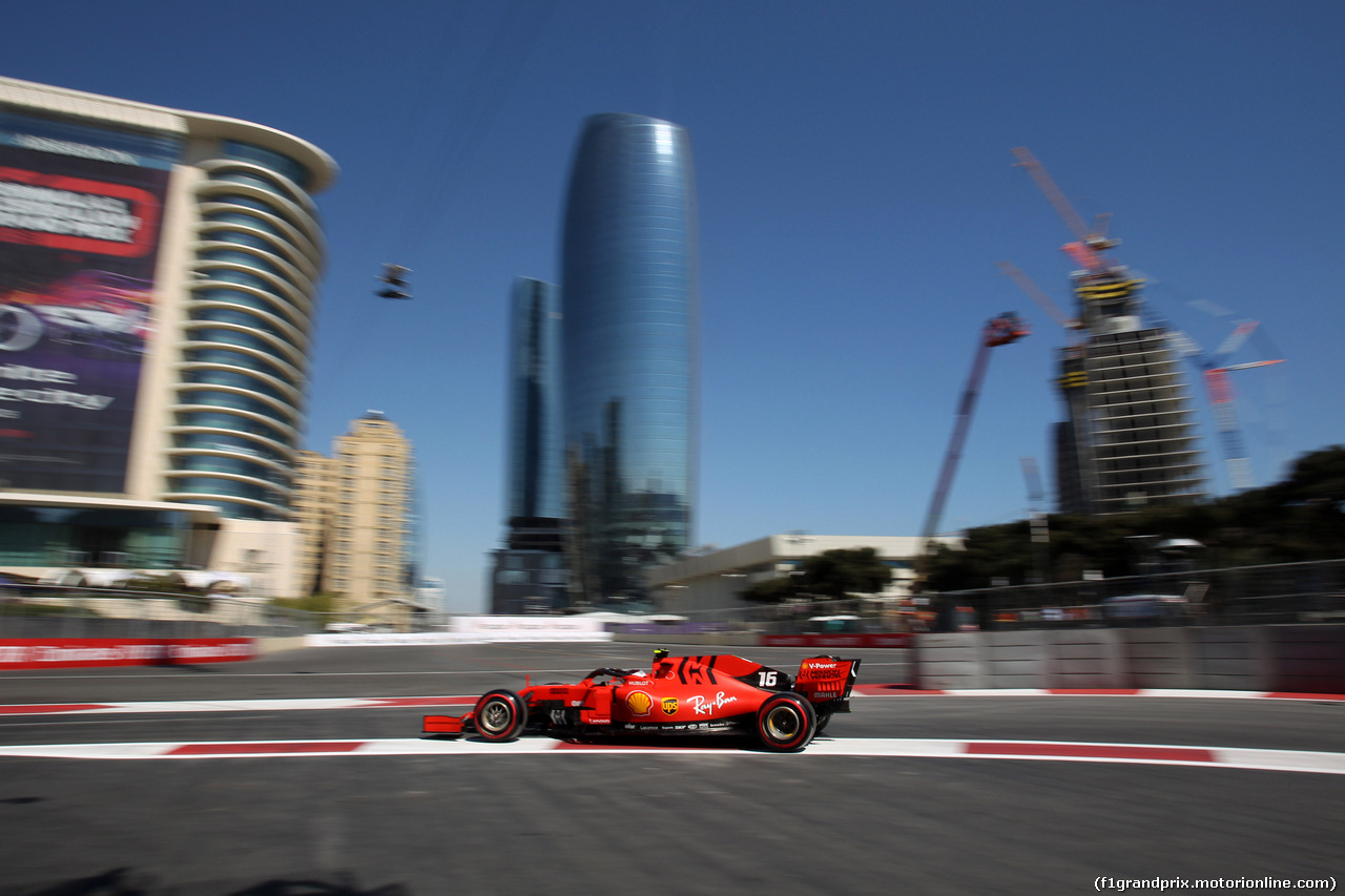 GP AZERBAIJAN, 27.04.2019 - Prove Libere 3, Charles Leclerc (MON) Ferrari SF90