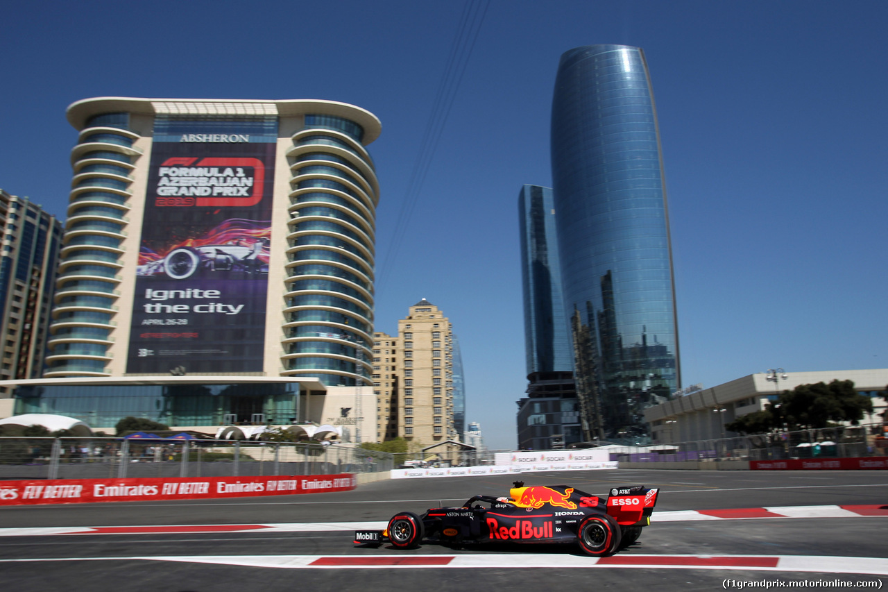 GP AZERBAIJAN, 27.04.2019 - Prove Libere 3, Max Verstappen (NED) Red Bull Racing RB15