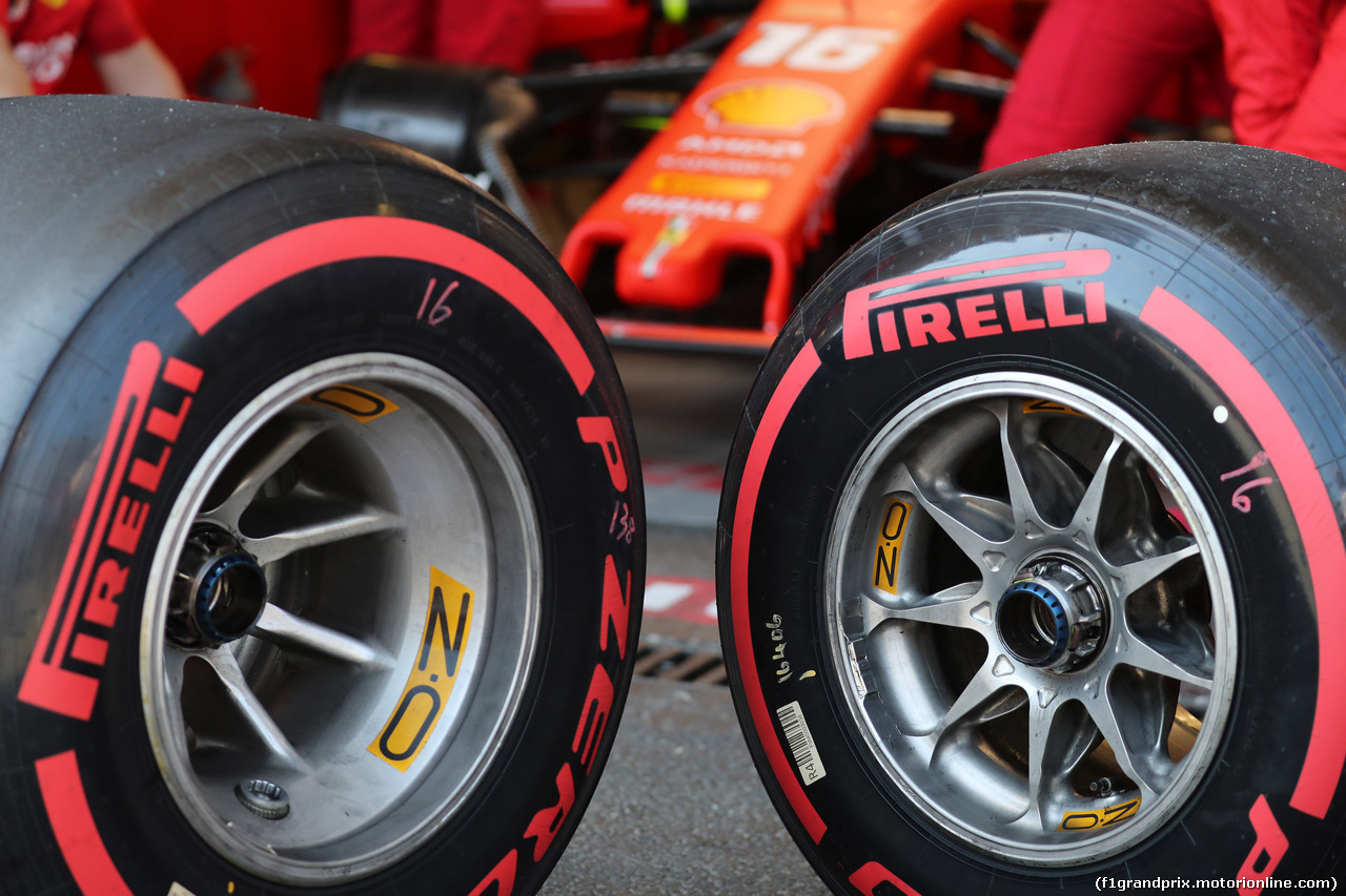 GP AZERBAIJAN, 27.04.2019 - Prove Libere 3, Pirelli Tyres of Charles Leclerc (MON) Ferrari SF90