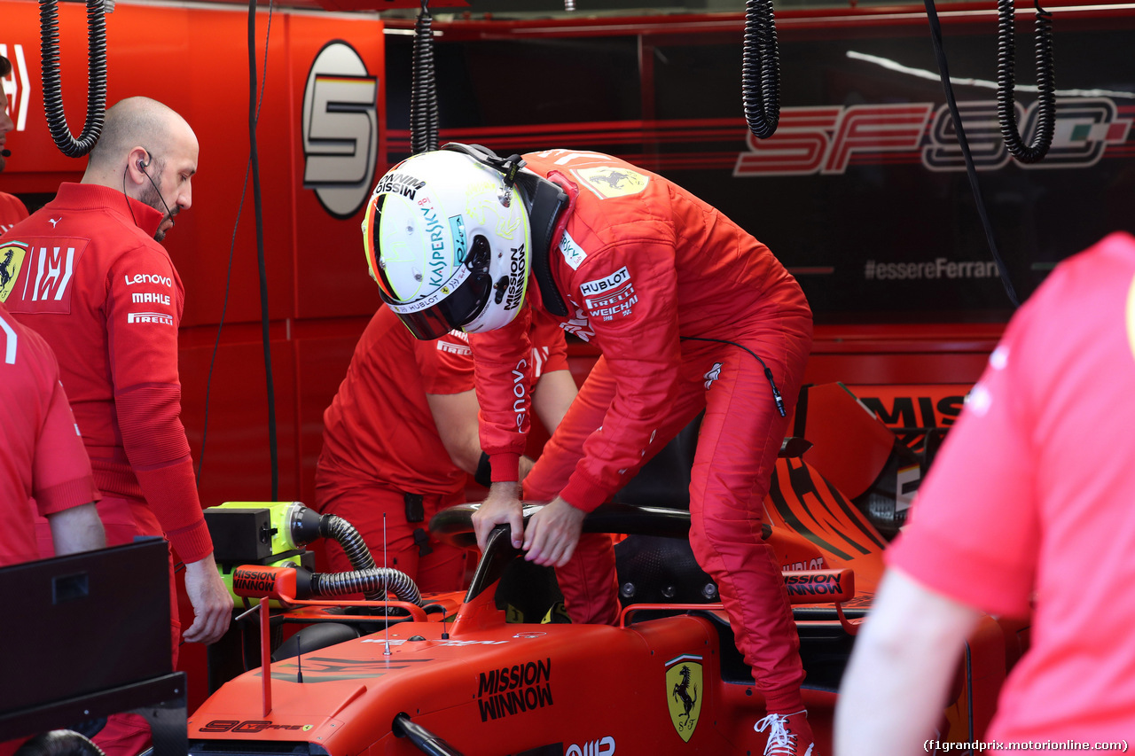 GP AZERBAIJAN, 27.04.2019 - Prove Libere 3, Sebastian Vettel (GER) Ferrari SF90