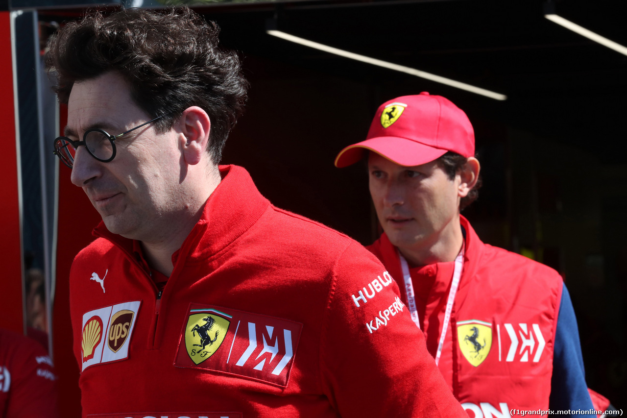 GP AZERBAIJAN, 27.04.2019 - Prove Libere 3, Mattia Binotto (ITA) Ferrari Team Principal e John Elkann (ITA), President Ferrari