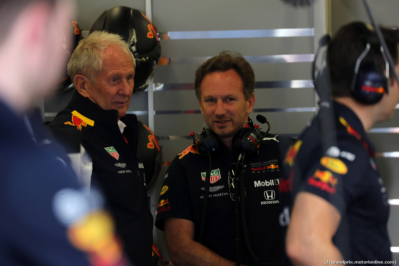 GP AZERBAIJAN, 27.04.2019 - Prove Libere 3, Helmut Marko (AUT), Red Bull Racing, Red Bull Advisor e Christian Horner (GBR), Red Bull Racing Team Principal