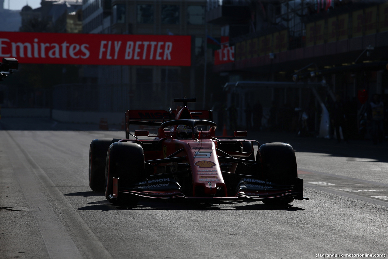 GP AZERBAIJAN, 27.04.2019 - Qualifiche, Sebastian Vettel (GER) Ferrari SF90