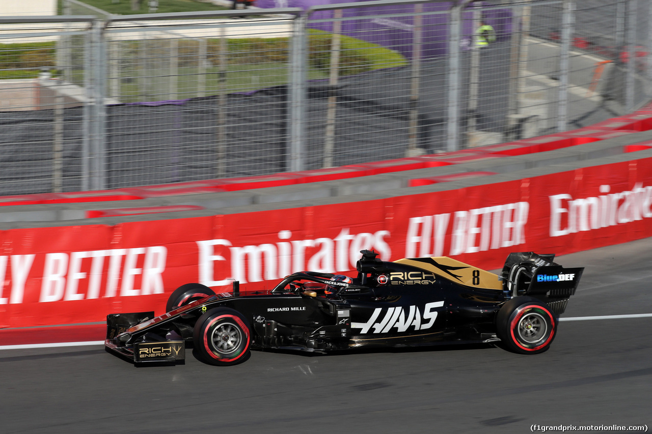 GP AZERBAIJAN, 27.04.2019 - Qualifiche, Romain Grosjean (FRA) Haas F1 Team VF-19