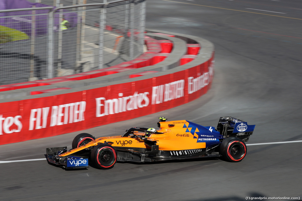 GP AZERBAIJAN, 27.04.2019 - Qualifiche, Lando Norris (GBR) Mclaren F1 Team MCL34