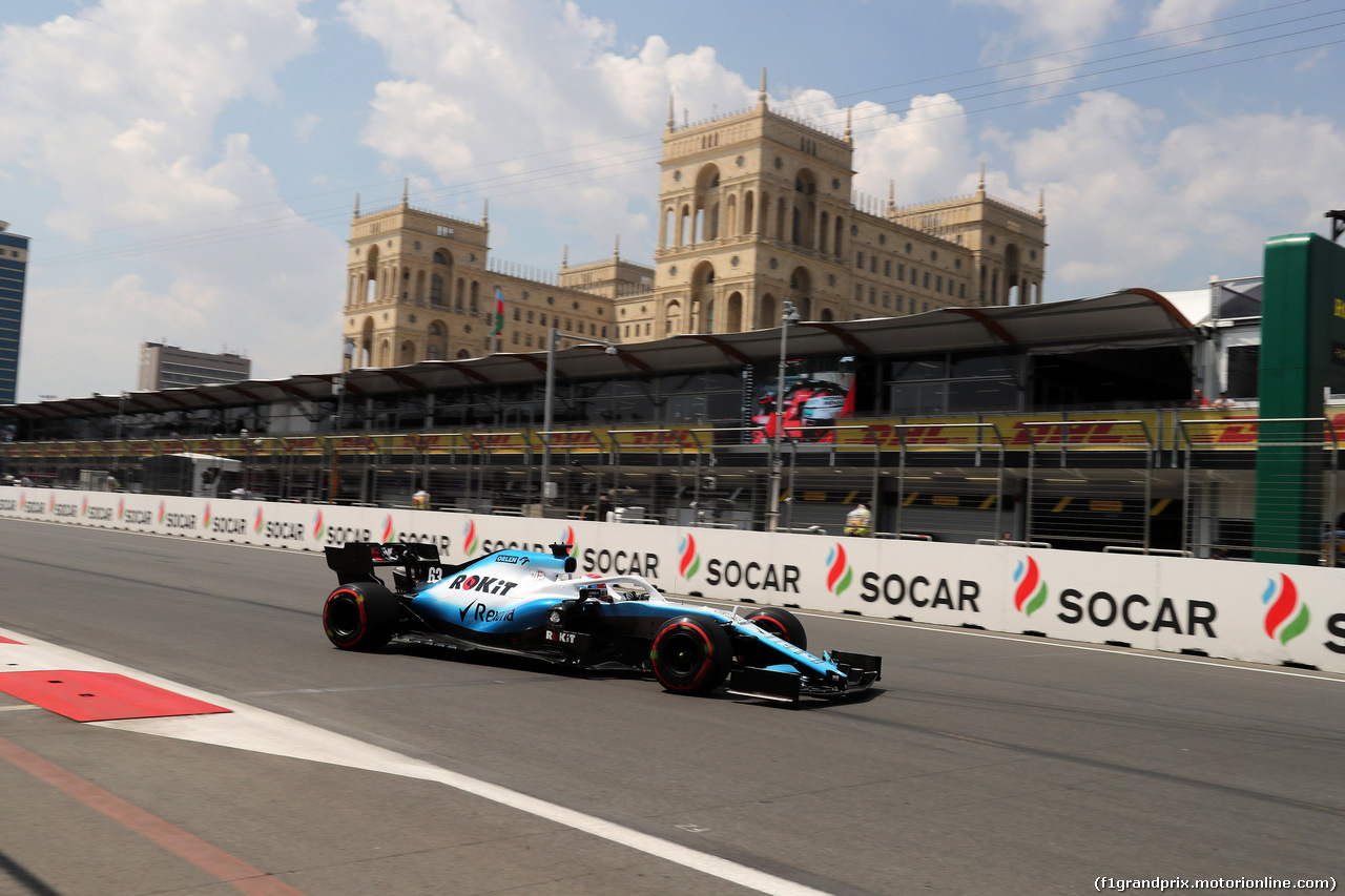 GP AZERBAIJAN, 26.04.2019 - Prove Libere 1, George Russell (GBR) Williams Racing FW42