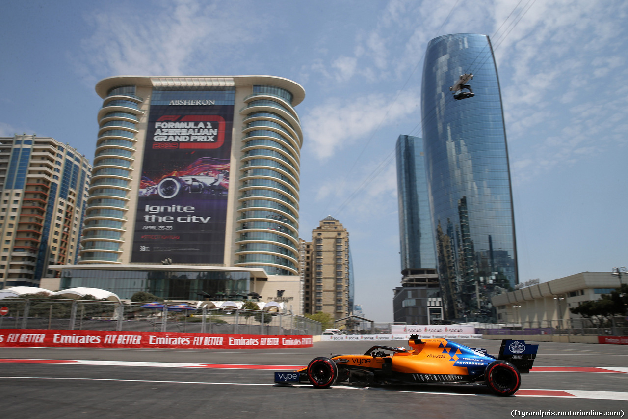 GP AZERBAIJAN, 26.04.2019 - Prove Libere 1, Carlos Sainz Jr (ESP) Mclaren F1 Team MCL34