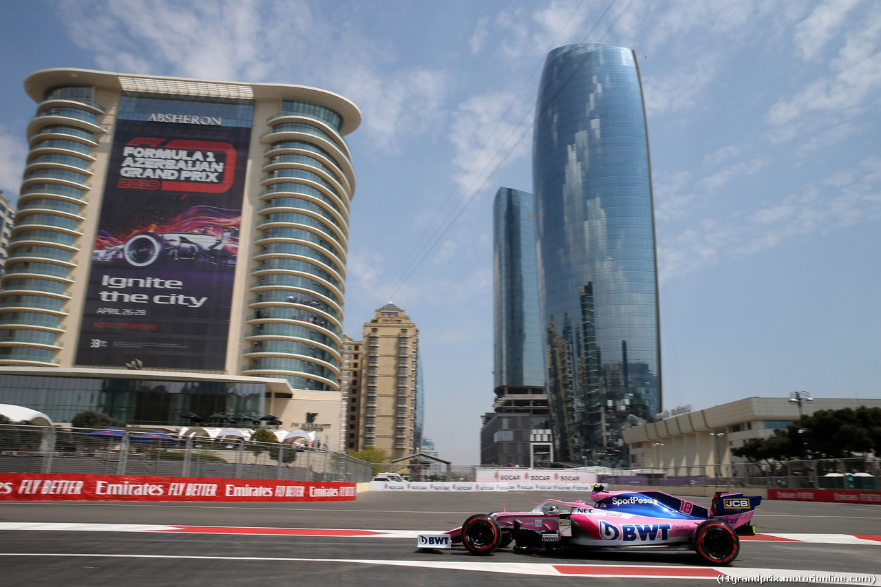 GP AZERBAIJAN, 26.04.2019 - Prove Libere 1, Lance Stroll (CDN) Racing Point F1 Team RP19