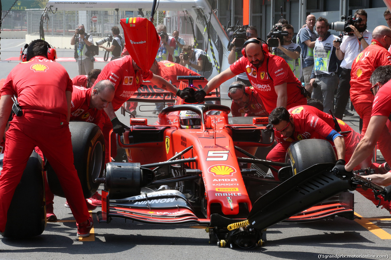 GP AZERBAIJAN, 26.04.2019 - Prove Libere 1, Sebastian Vettel (GER) Ferrari SF90