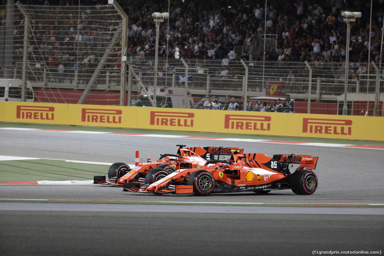 GP BAHRAIN, 31.03.2019- Charles Leclerc (MON) Ferrari SF90 e Sebastian Vettel (GER) Ferrari SF90