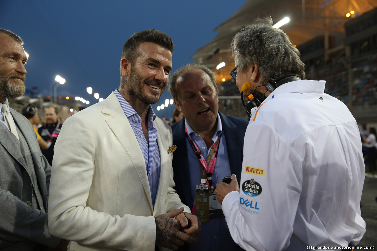 GP BAHRAIN, 31.03.2019- partenzaing grid, David Beckham (GBR)
