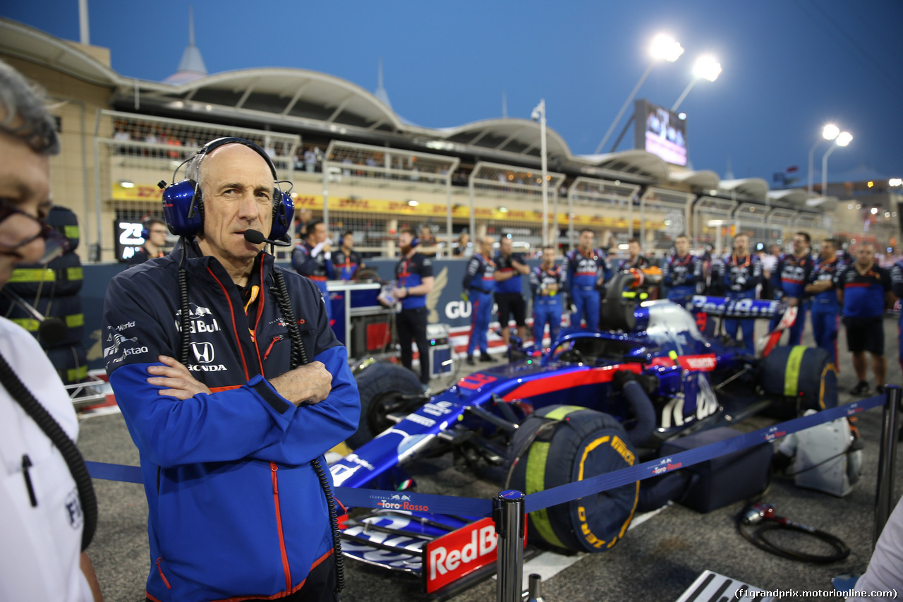 GP BAHRAIN, 31.03.2019- partenzaing grid,  Franz Tost, Scuderia Toro Rosso, Team Principal