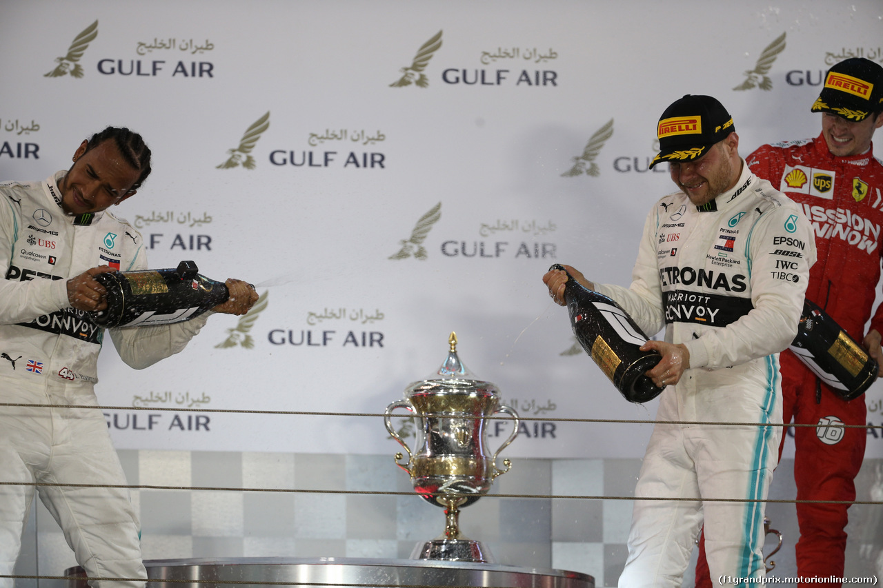 GP BAHRAIN, 31.03.2019- podium, winner Lewis Hamilton (GBR) Mercedes AMG F1 W10 EQ Power