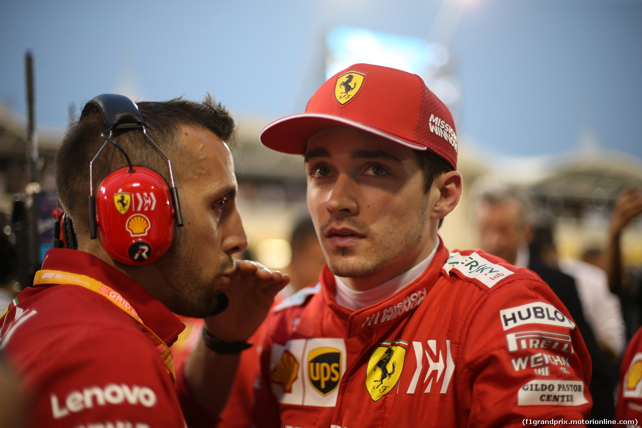 GP BAHRAIN, 31.03.2019- partenzaing grid,  Charles Leclerc (MON) Ferrari SF90