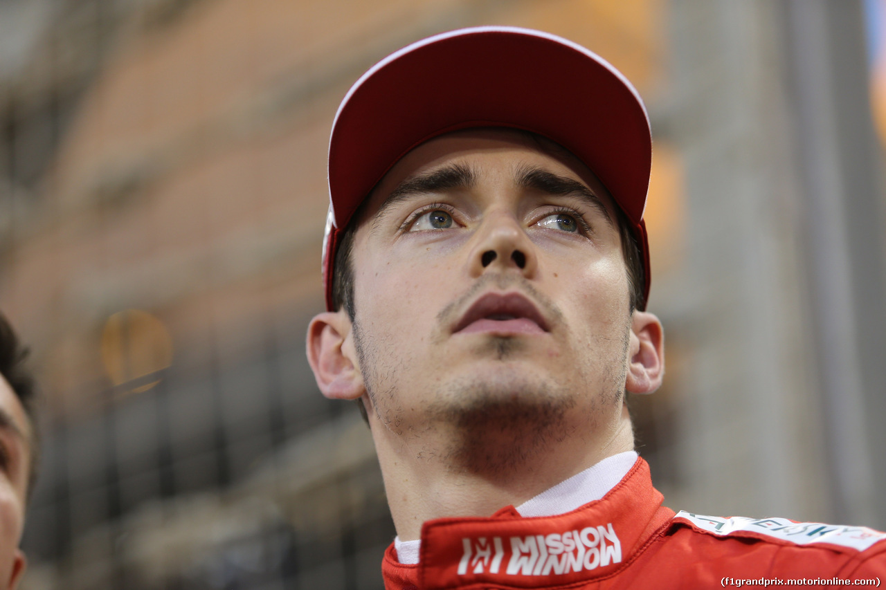 GP BAHRAIN, 31.03.2019- partenzaing grid,  Charles Leclerc (MON) Ferrari SF90