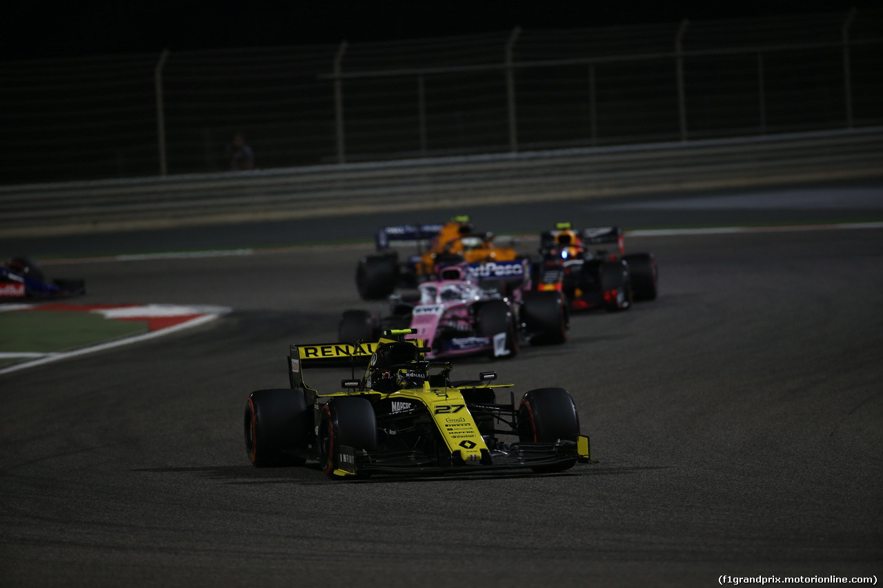 GP BAHRAIN, 31.03.2019- Gara, Nico Hulkenberg (GER) Renault Sport F1 Team RS19