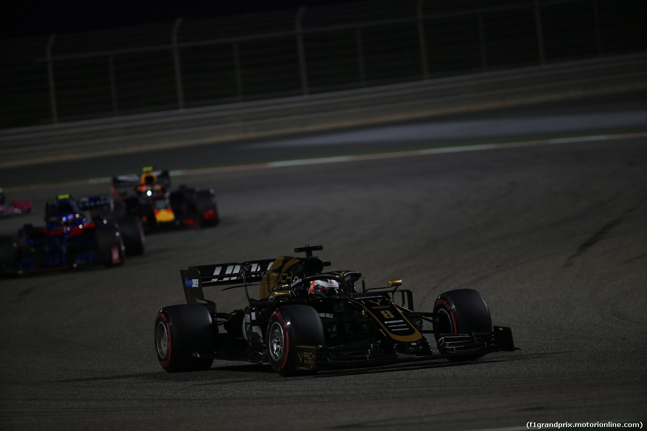 GP BAHRAIN, 31.03.2019- Gara, Romain Grosjean (FRA) Haas F1 Team VF-19
